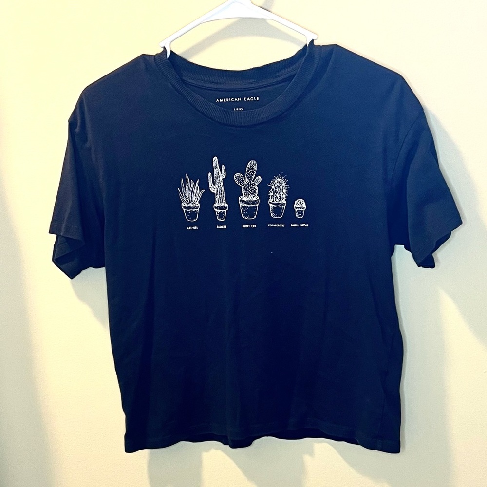 Cactus cropped graphic tee